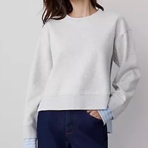 Ann Taylor mixed media sweatshirt